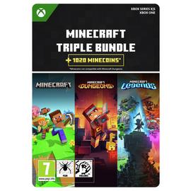 Minecraft Triple Bundle +1020 Minecoins Xbox Game Digital DL