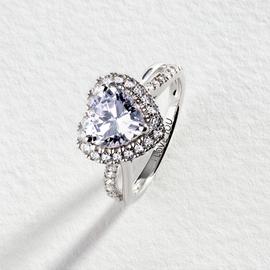 Revere Sterling Silver Cubic Zirconia Engagement Ring - N