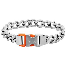 Armani Exchange Stainless Steel Silver Chain Bracelet