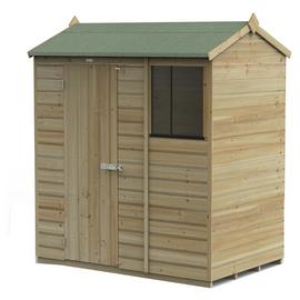 Forest Beckwood Shiplap 1 Window Reverse Apex Shed - 6 x 4ft