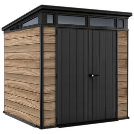 Keter Signature Plastic Oak Pent Shed - 7 x7ft