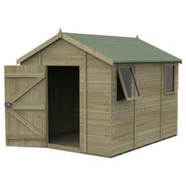 Forest Timberdale 2 Clear Windows Apex Shed - 10 x 8ft