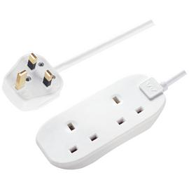 Masterplug 2 Socket 1m Extension Lead