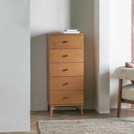 Habitat Kirk 5 Drawer Tallboy - Walnut