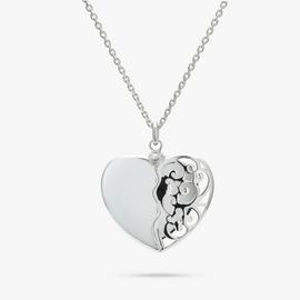 Revere Opening Heart Padlock Pendant Necklace