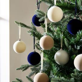 Habitat Pack of 9 Shatterproof Timeless Christmas Bauble