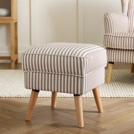 Habitat Callie Fabric Footstool - Natural Stripe