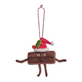 Argos Home Single Yule Log Christmas Hanging Ornament