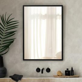 Home Essentials Black Wall Mirror - 90x65cm