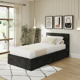 GFW Crushed Velvet End Lift Ottoman Bed