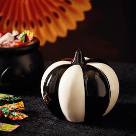 Argos Home Black & White Stripe Pumpkin Halloween Decoration