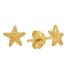 Revere 9ct Gold Plated Sterling Silver Starfish Earrings