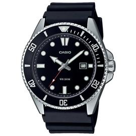 Casio Stainless Steel Rotating Bezel Black Strap Watch