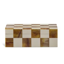 Habitat Checkered Trinket Box - Brown