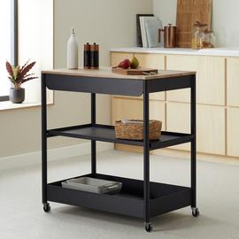 Habitat Kaylo Metal Kitchen Trolley - Black
