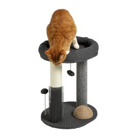 Cat Tower Platform and Pompoms Scratch Post