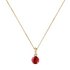 Revere 9ct Gold Created Ruby 5mm Pendant Necklace