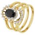 Revere 9ct Yellow Gold Sapphire Diamond Bridal Ring Set