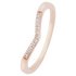Revere Rose Gold Plated Silver Cubic Zirconia Wishbone Ring