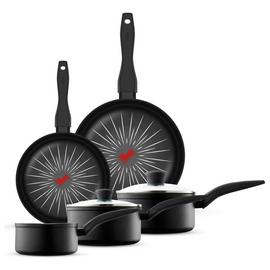 Tower Smart Start Forged 5 Piece Aluminium Pan Set - Black