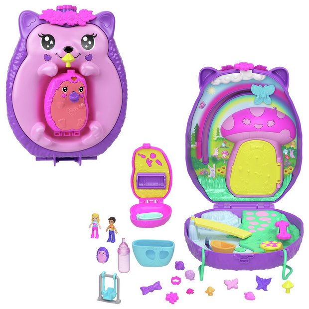 Buy Polly Pocket Hedgehog Mom Baby Purse Playset with Dolls