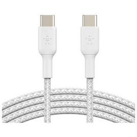 Belkin Braided USB-C to USB-C 2m Cable - White