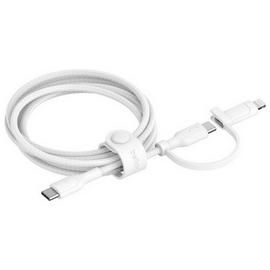 Belkin 2-in-1 Cable with USB-C & Lightning Connector - White