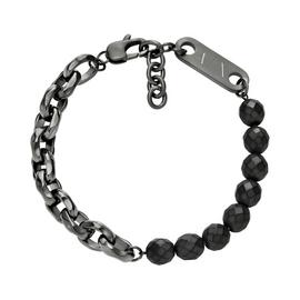 Armani Exchange Gunmetal and Hematite Chain Bracelet