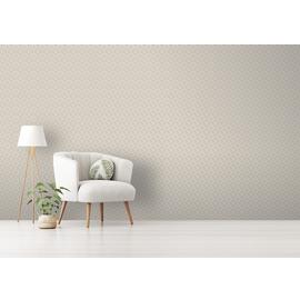 RHS Star Trellis Taupe Wallpaper