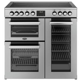 Belling 90cm Double Oven Electric Range Cooker - S/Steel