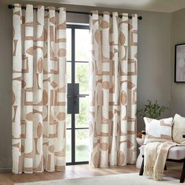 Hoem Carro Fully Lined Eyelet Curtains - Clay