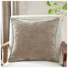 Yard Chenille Plain Piped Cushion - 50x50cm