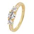 Revere 9ct Gold Cubic Zirconia 3 Stone Shoulder Ring