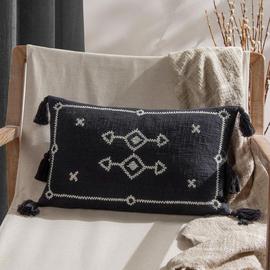 Yard Folis Tasselled Trim Cushion - 50x30cm