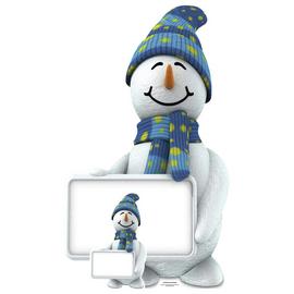Star Cutouts Snowman Sign Cardboard Cutout
