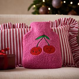Argos Home 1L Hot Water Bottle with Pink Soft Cover