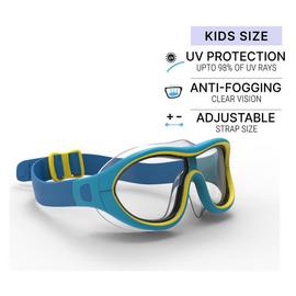 Decathlon Kids' Pool Mask Clear Lense Swimdow Blue