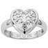 Moon & Back Sterling Silver Family Tree 'Mum' CZ Heart Ring
