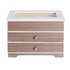 White and Grey Wooden 2 Drawer Jewellery Box