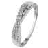 Revere 9ct White Gold Diamond Accent Crossover Eternity Ring