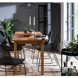 Argos Home Ashdon Solid Pine 6 Seater Dining Table - Oak Eff