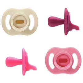 Tommee Tippee Ultra-light StayPut Soother 6-18m 4 Pack Pinks