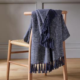Habitat Woven Throw - Blue - 125x150cm