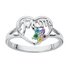 Moon & Back Sterling Silver Mum Cubic Zirconia Ring