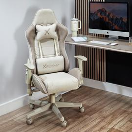 X Rocker Alpha Fabric Office Gaming Chair - Beige
