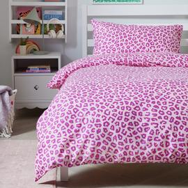 Argos Home Animal Print Pink Kids Bedding Set - Double