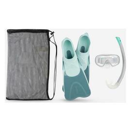Decathlon Kids' Snorkelling Fins + Mask Set UK 1.5-2.5