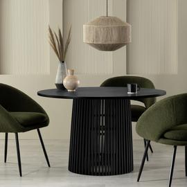 Habitat Jericho Solid Wood 4 Seater Dining Table - Black