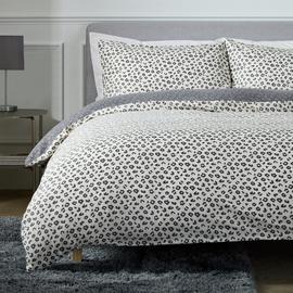 Argos Home Leopard Print Grey Bedding Set - Double