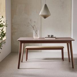 Habitat Skandi Walnut Dining Table & 2 Walnut Benches